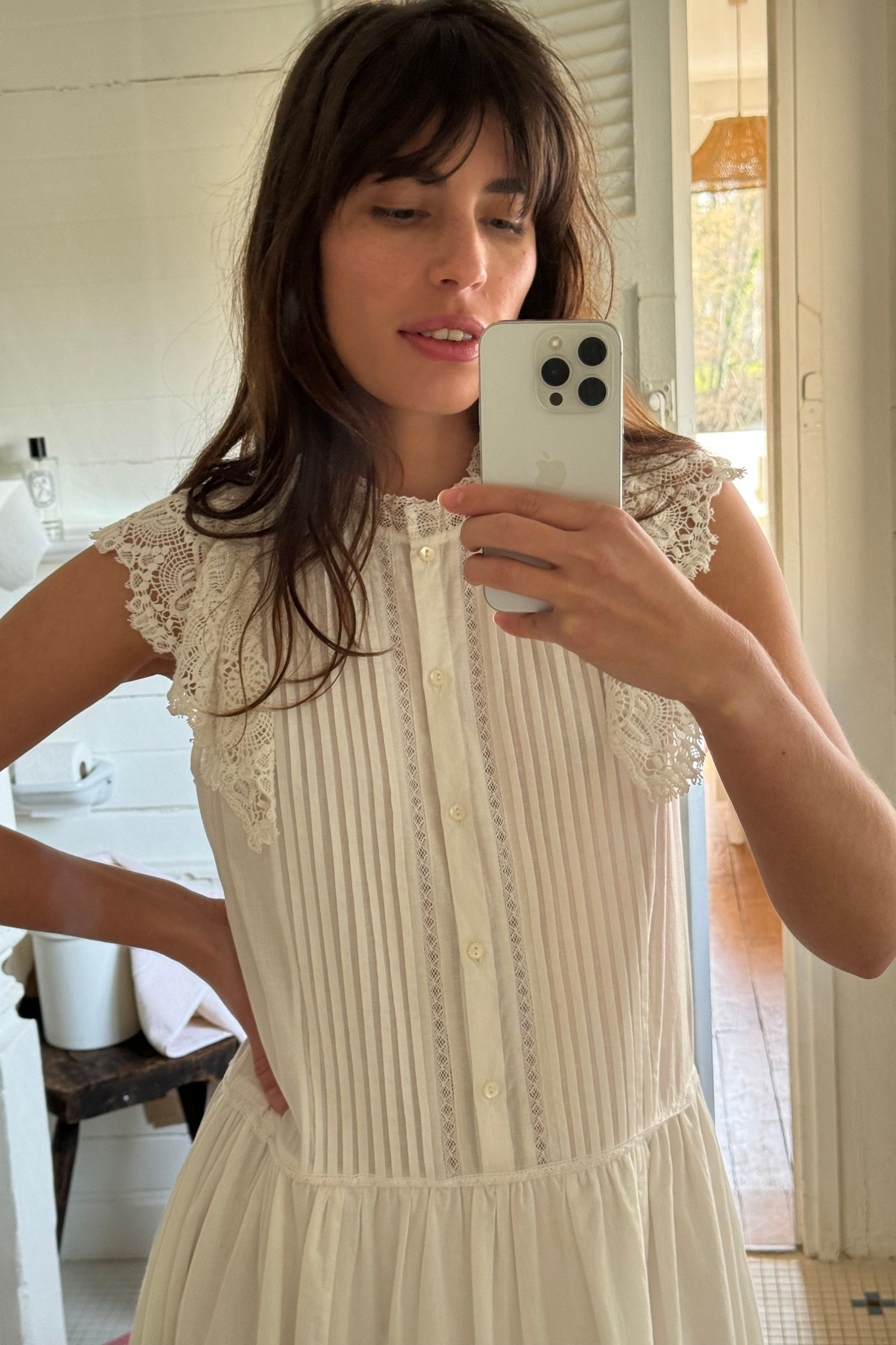 The Annabelle dress in French White ~ Bespoke Design