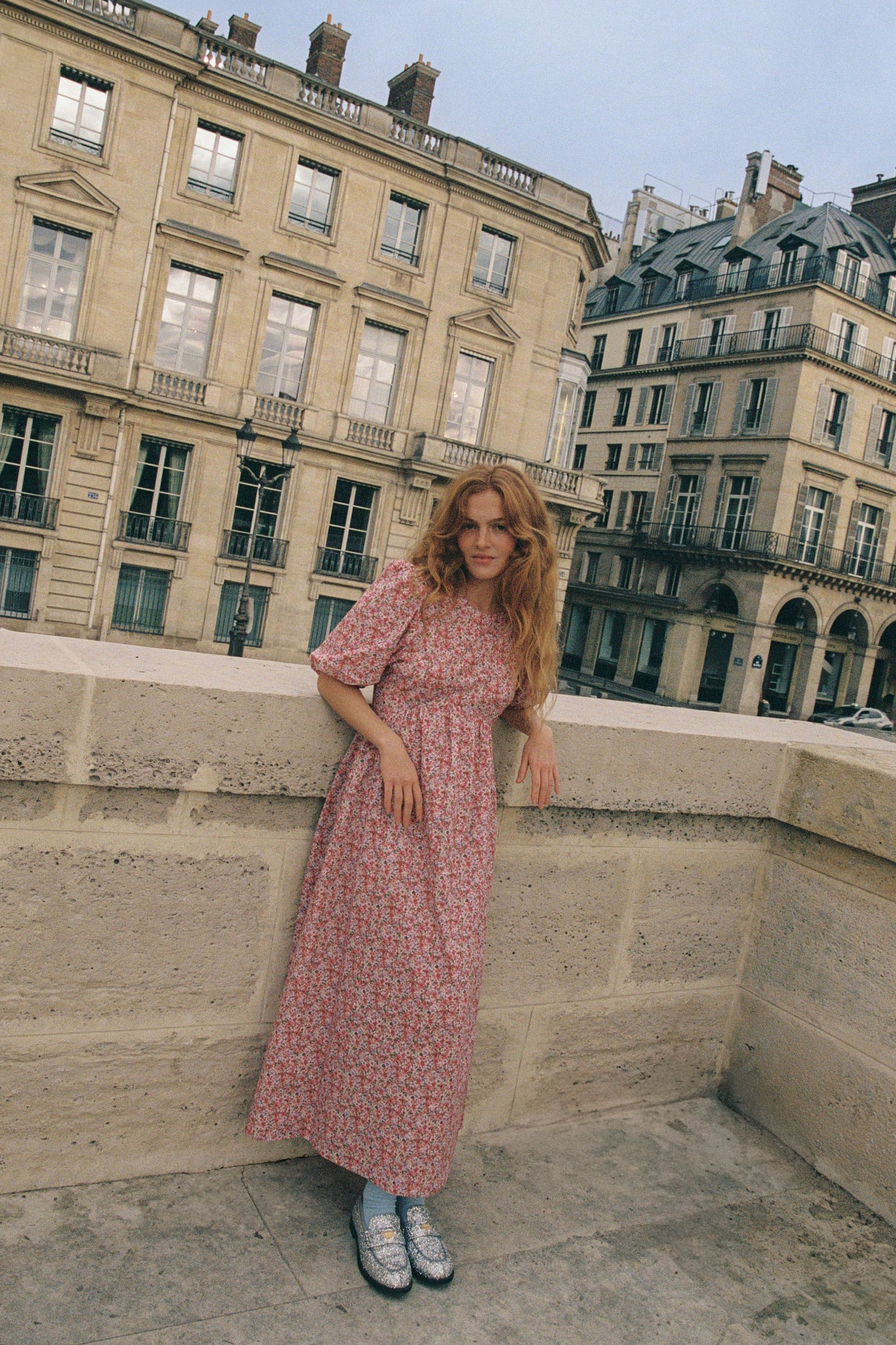 Paloma Midi Dress in Plum Rose