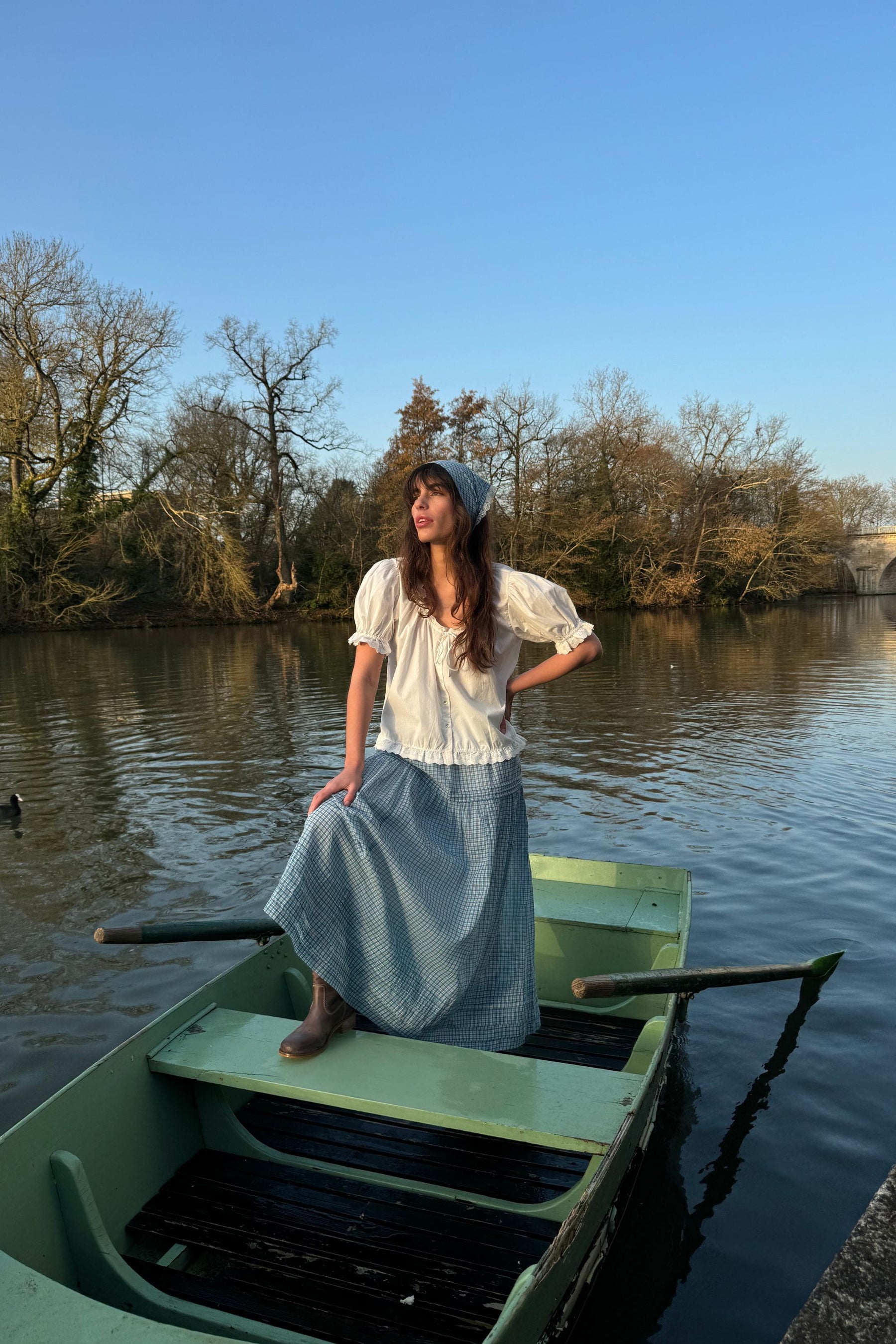 The Duke blouse in French White