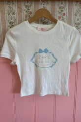 Florrie Baby Tee in Cream- Sample