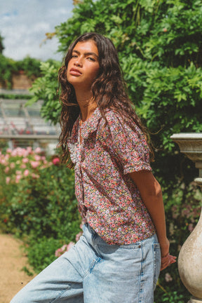 Billie Blouse in Midnight Garden