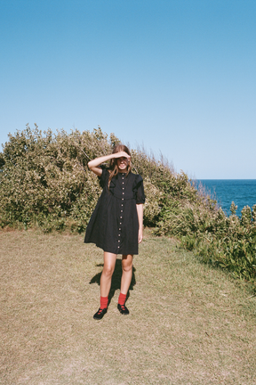 Rumi Mini Dress in Midnight Noir