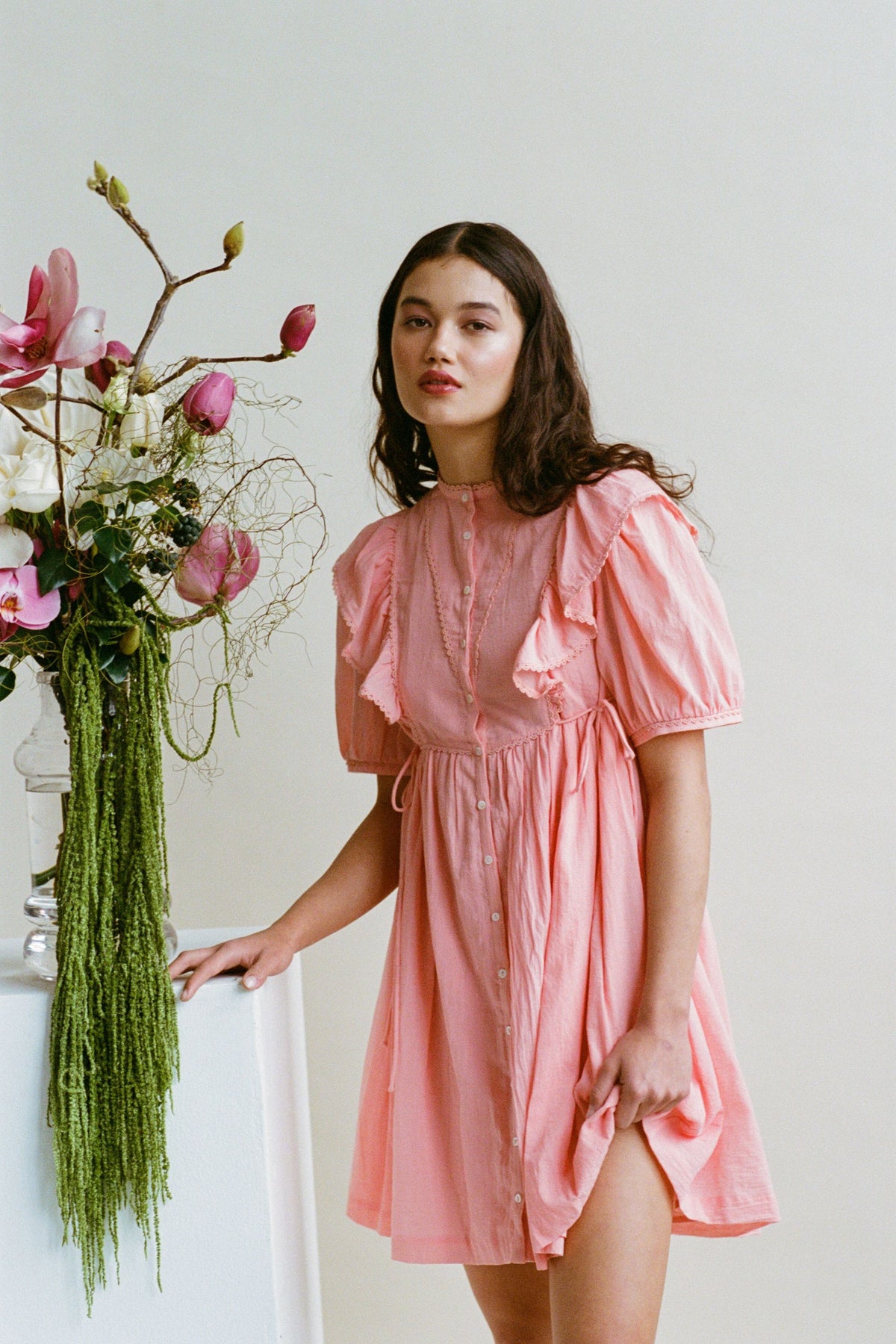 Rumi Dress in Petal Pink