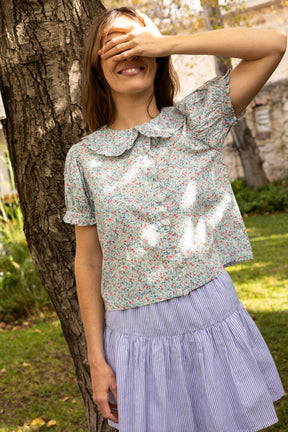 Billie Blouse in Cornflower Meadow