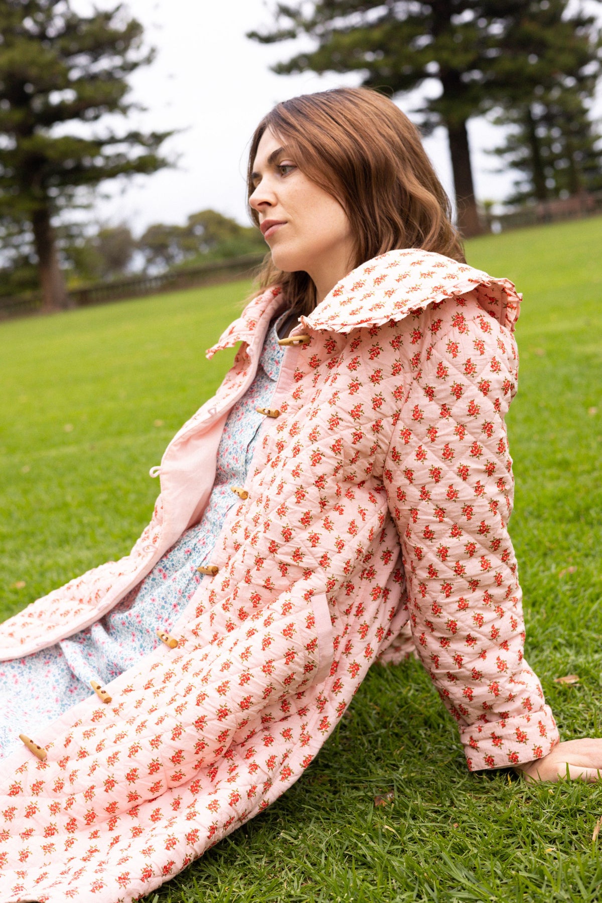 Montana Quilted Jacket in Strawberry Thistle