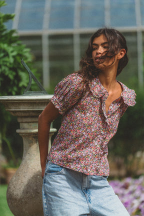 Billie Blouse in Midnight Garden