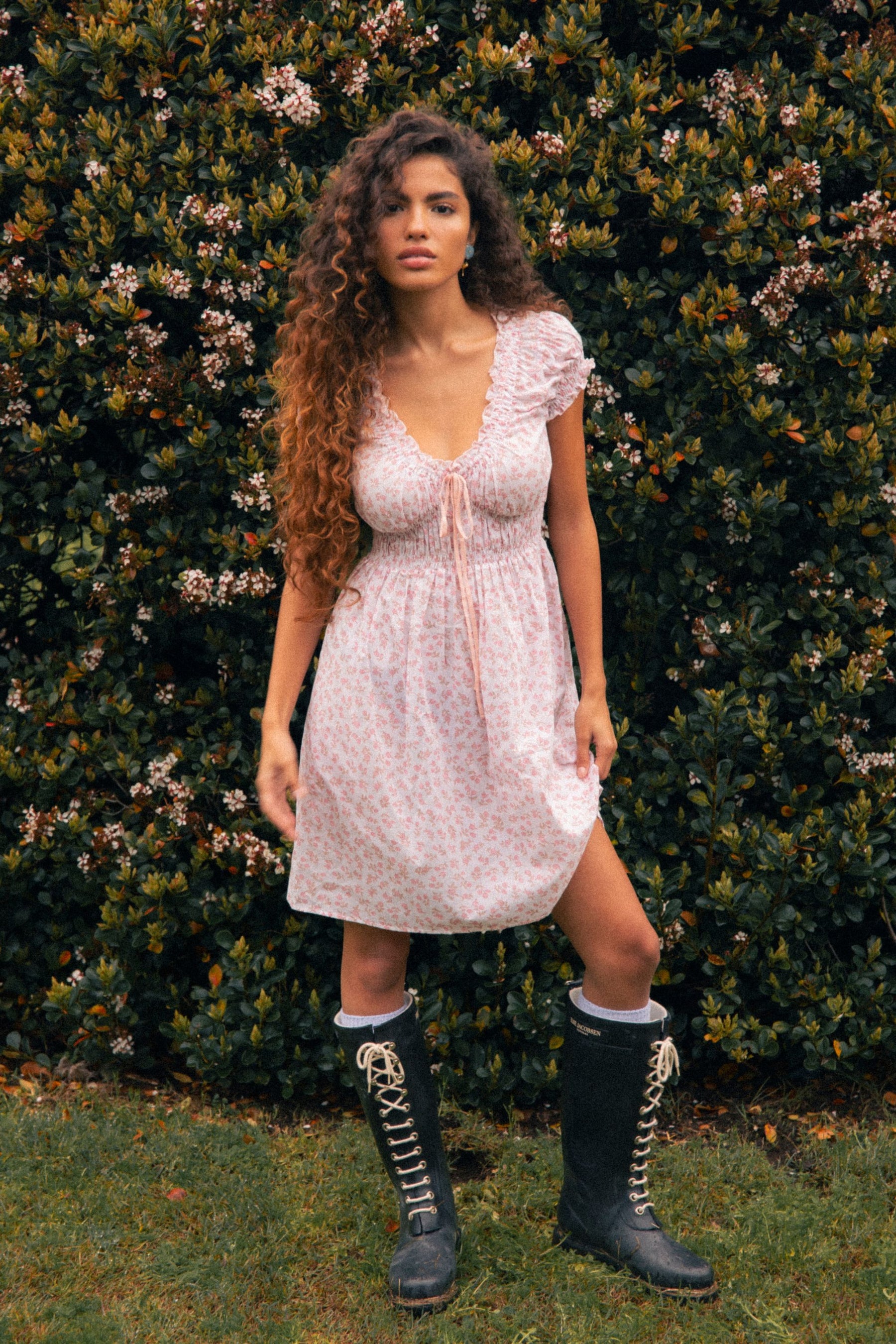 Halle mini Dress in Ella flower