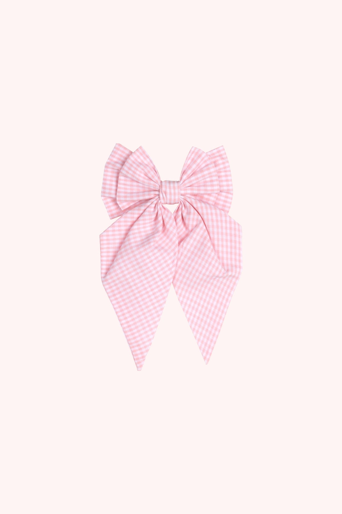 Oak Meadow Little Bow in Baby Pink Gingham