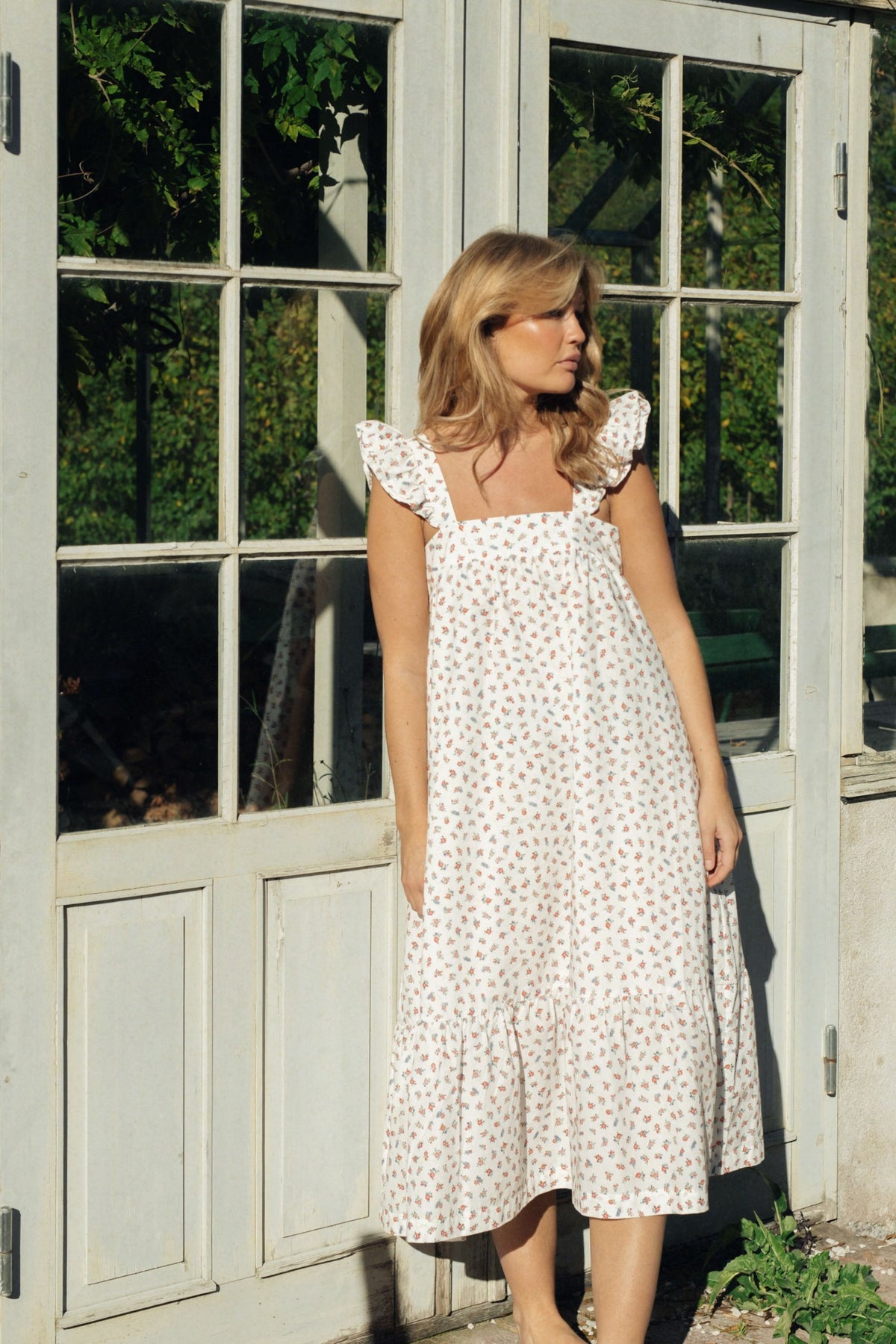 Frill Tea Dress in Mae flower