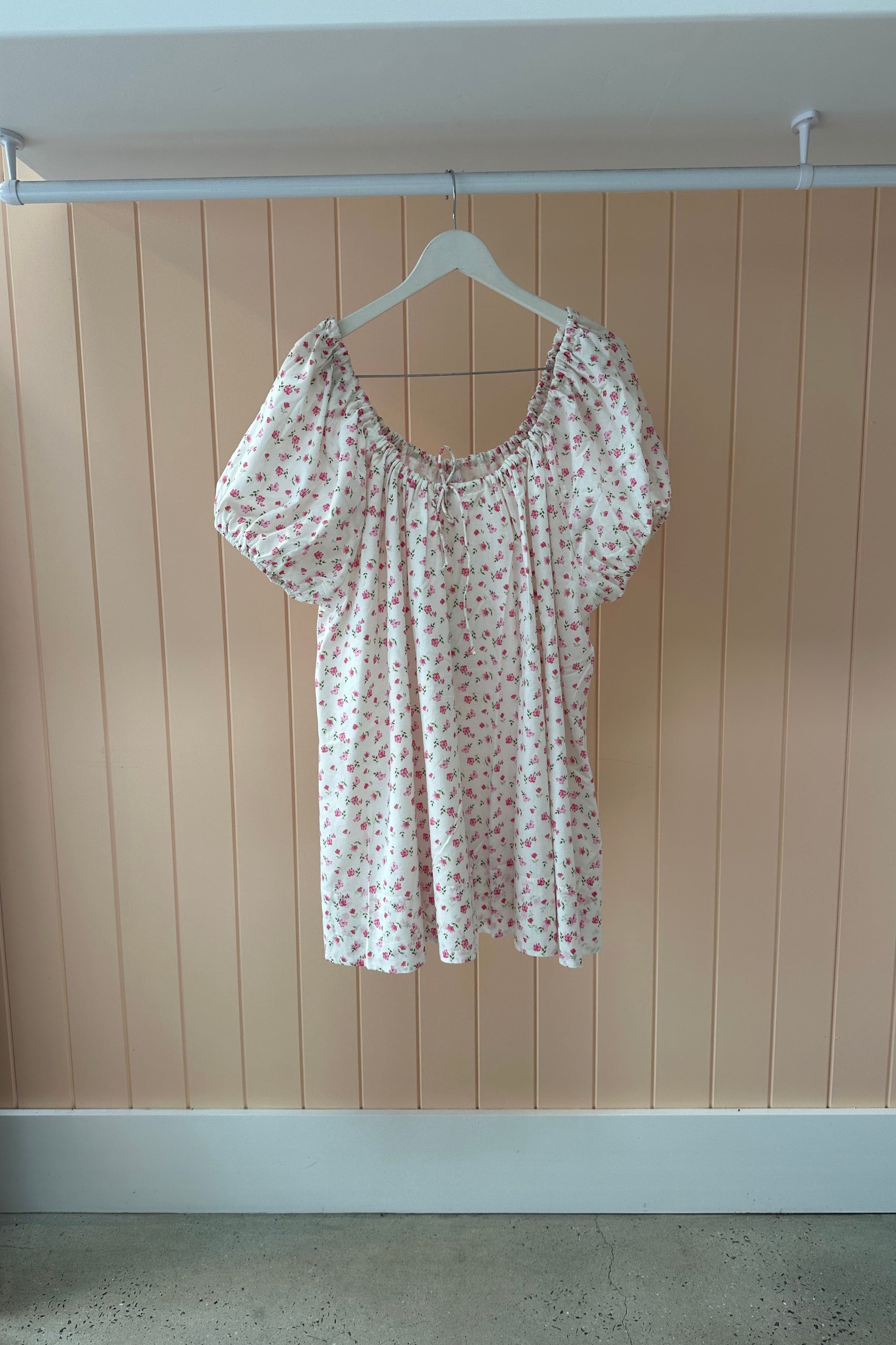 Everyday Drawcord Dress in Rose Bloom