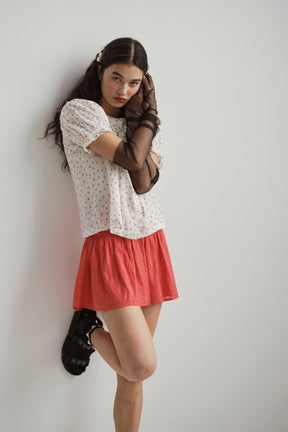 Ruby Mini Skirt/Top in Ruby Red