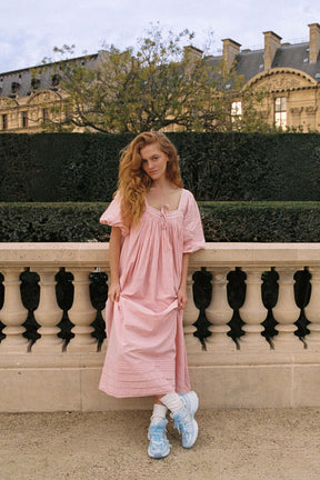 Celine Midi Dress in Flora Pink