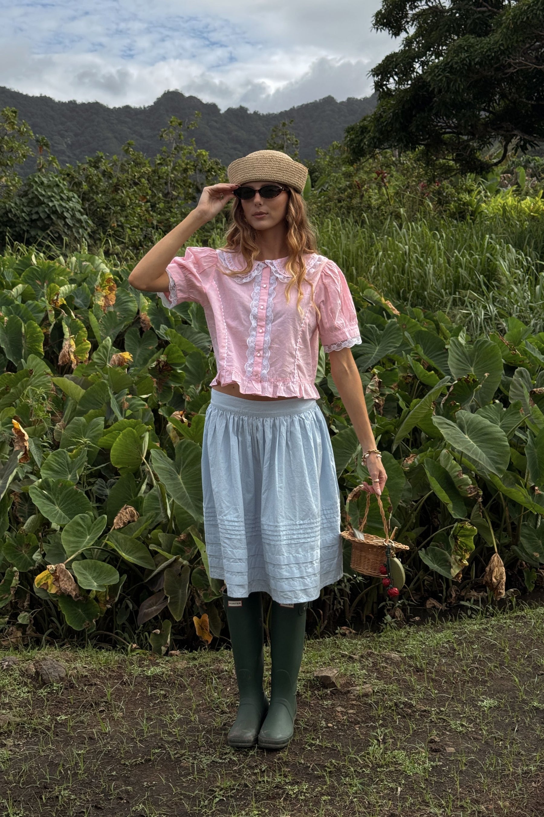 Bonnie Skirt In Baby Blue
