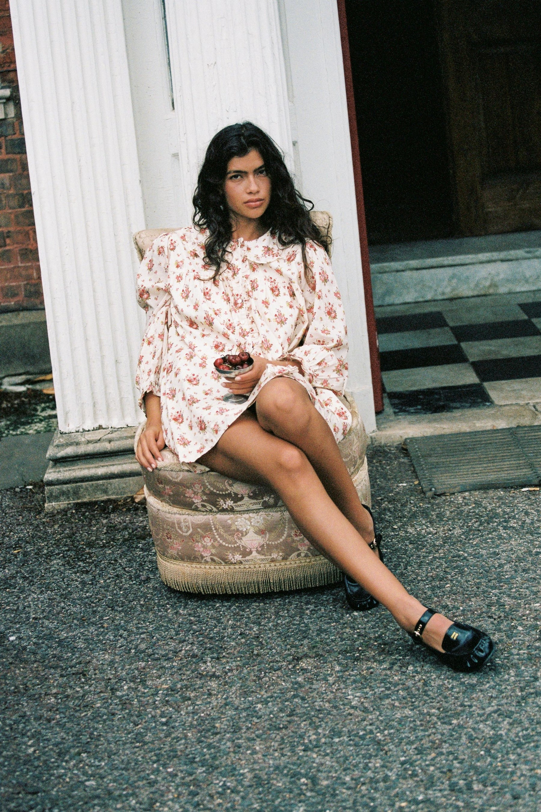 Prairie Mini Dress in Farmhouse Bloom