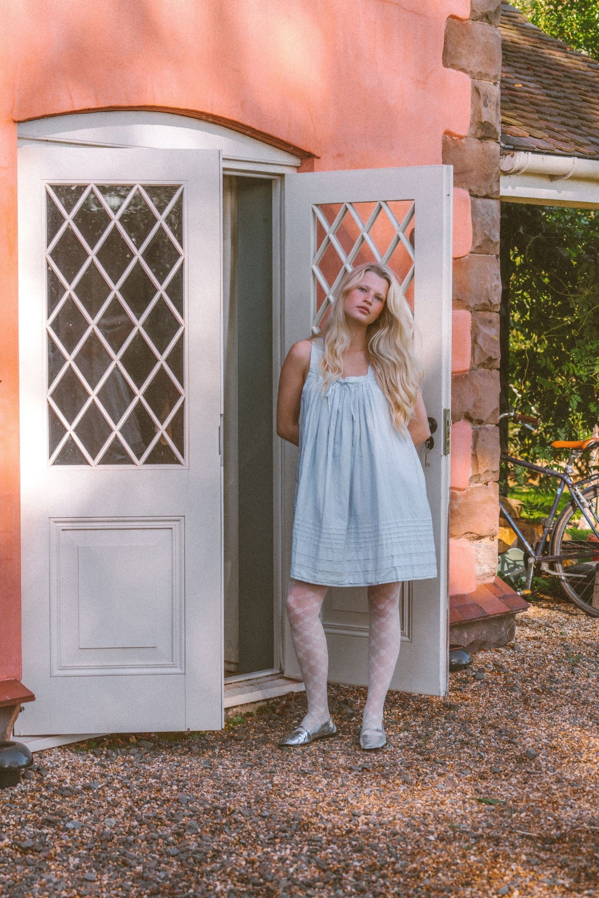Brookside Mini Dress In Baby blue