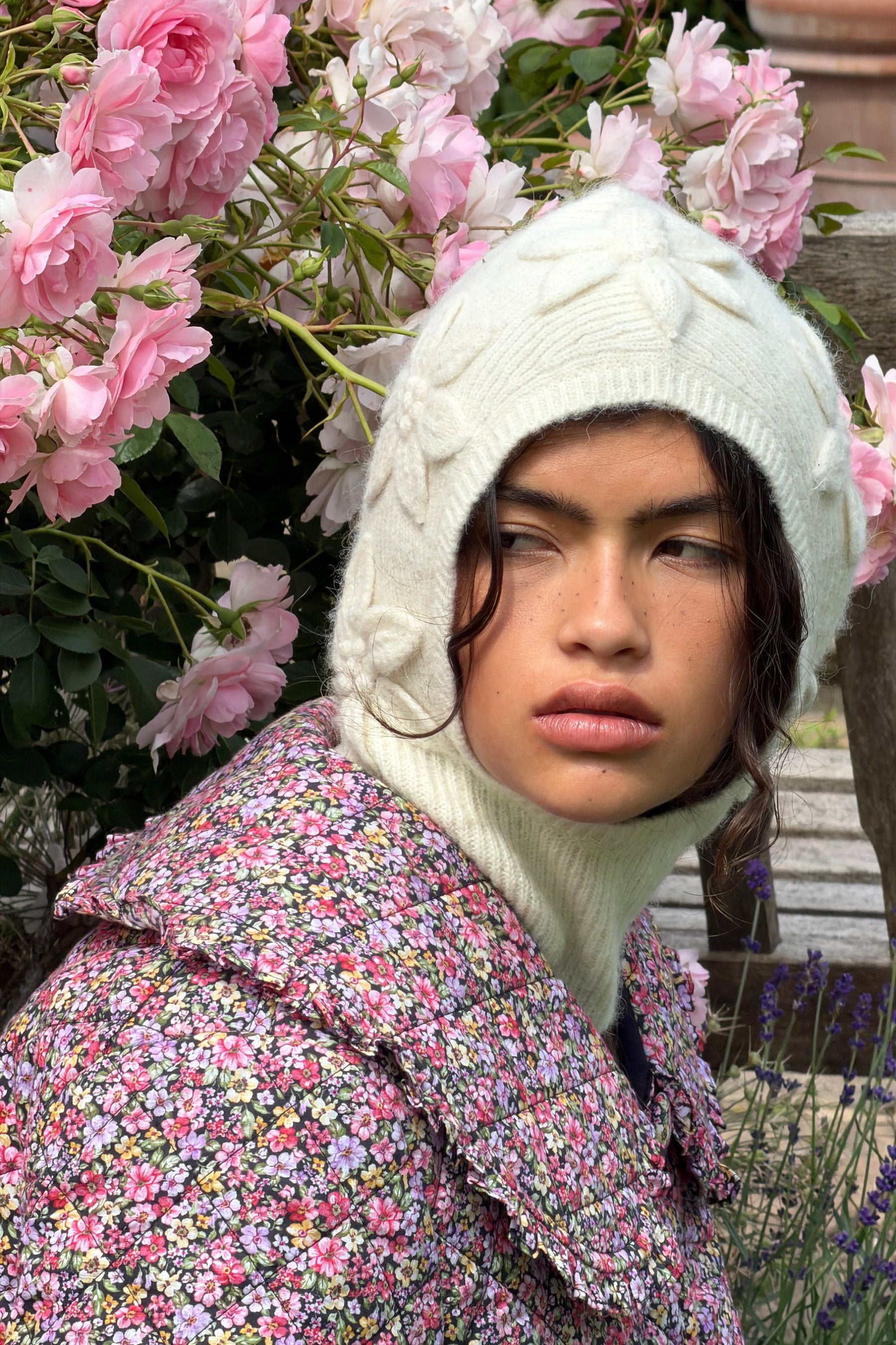 Margot Quilted Jacket in Midnight Garden