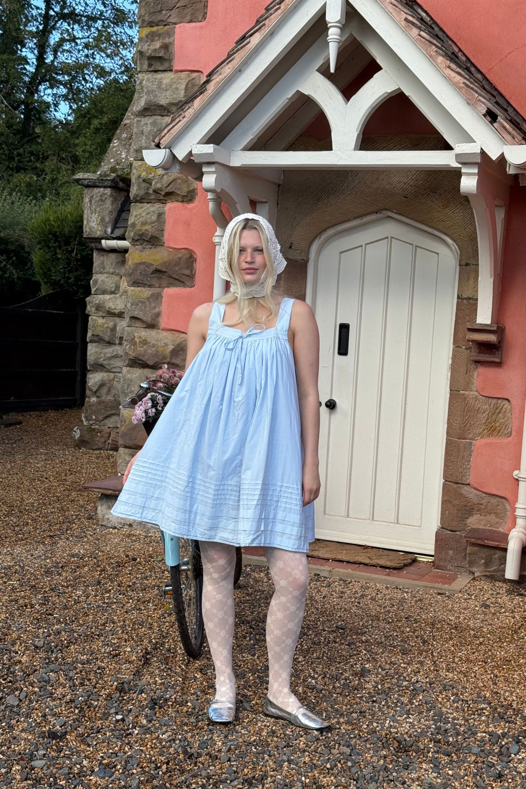 Brookside Mini Dress In Baby blue