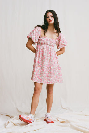 Ella Mini Dress in Pink Dahlia