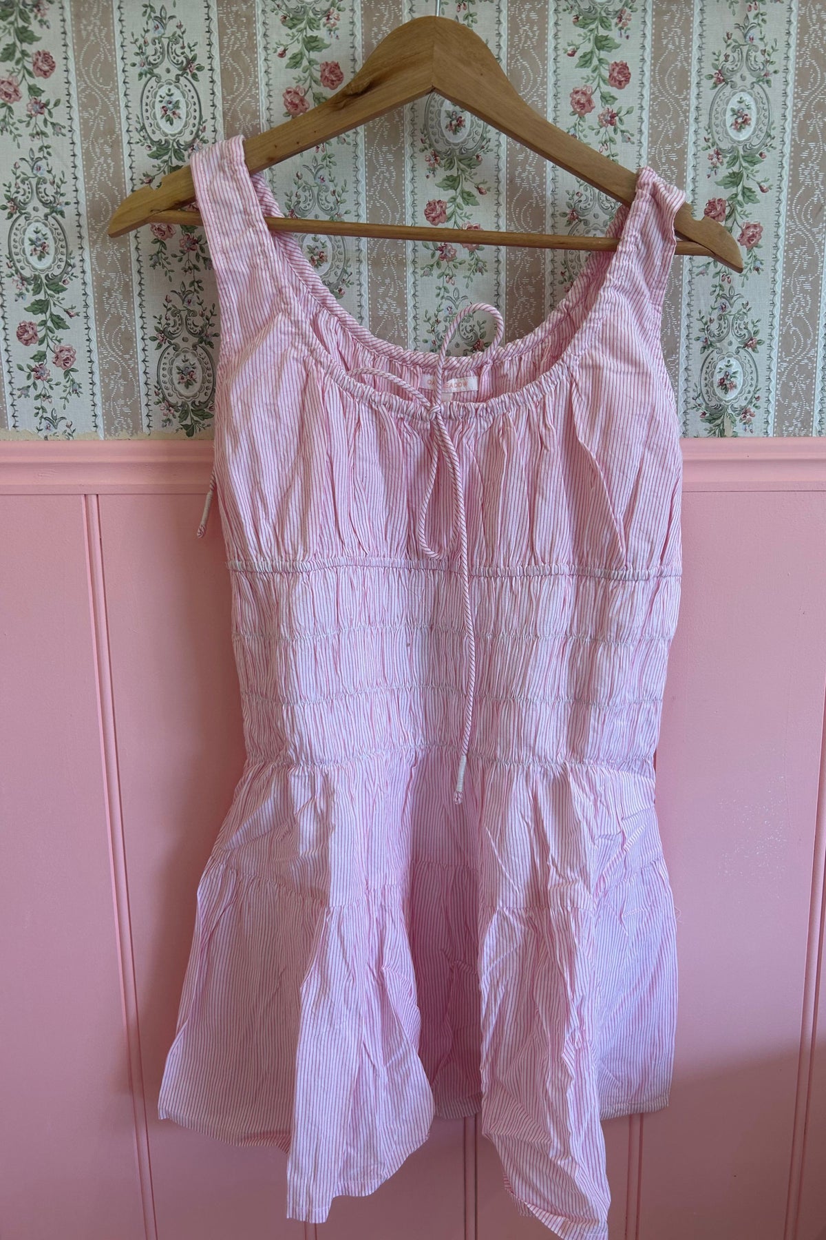 Nora Dress in Rosewater Stripe