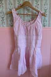 Nora Dress in Rosewater Stripe