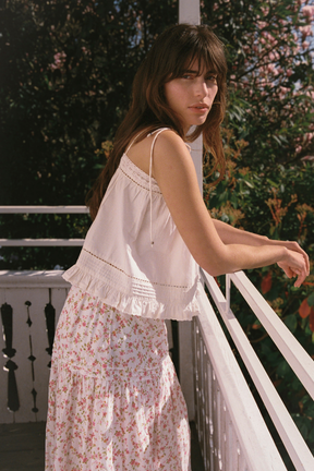 Mila Tie Top in Antique Cream
