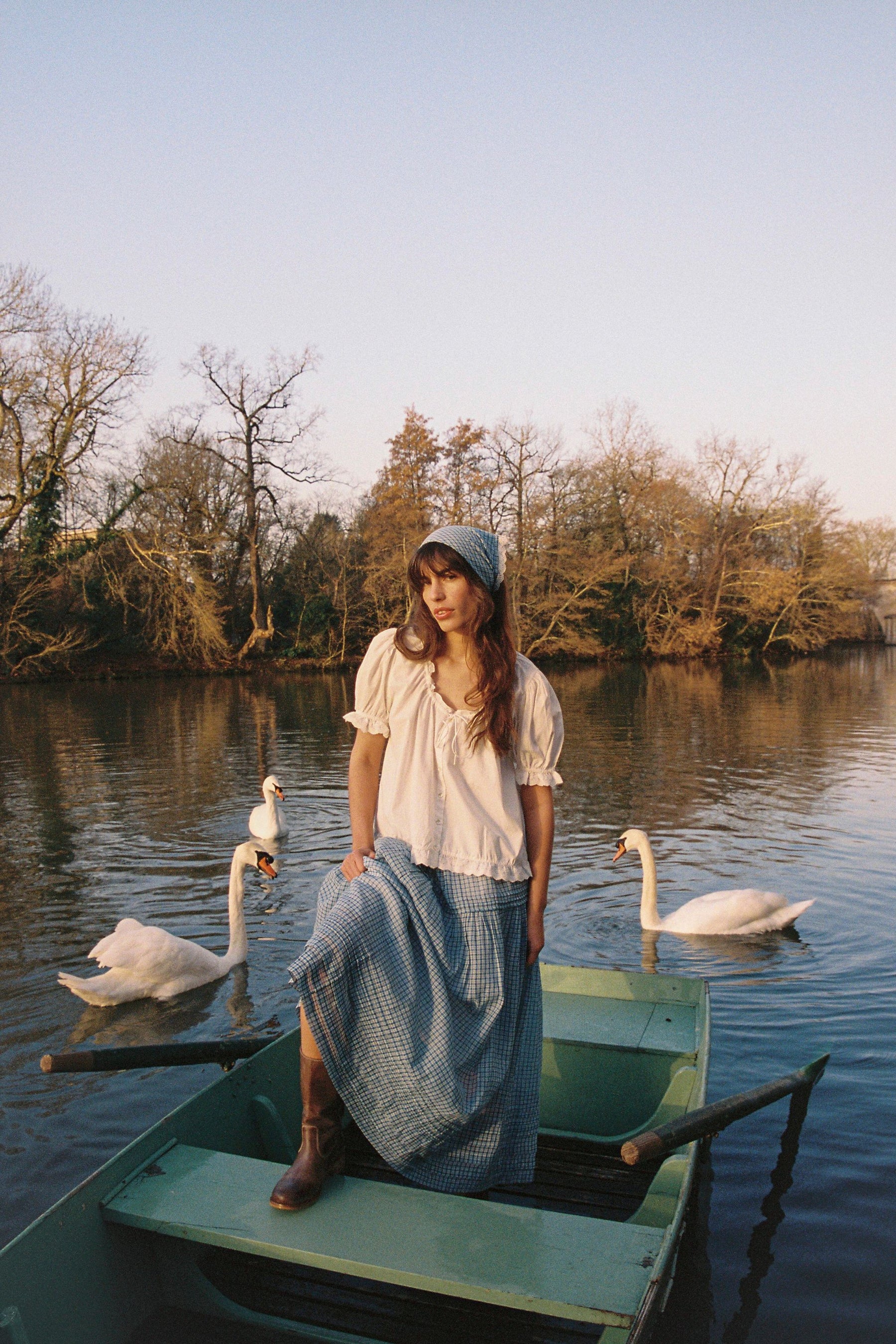 The Duke blouse in French White