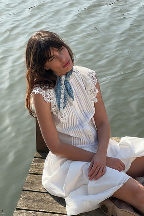 The Annabelle dress in French White ~ Bespoke Design