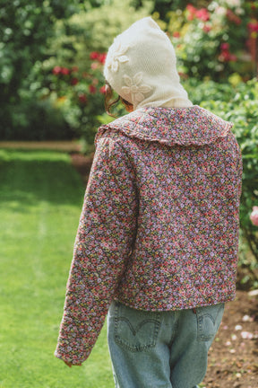 Margot Quilted Jacket in Midnight Garden