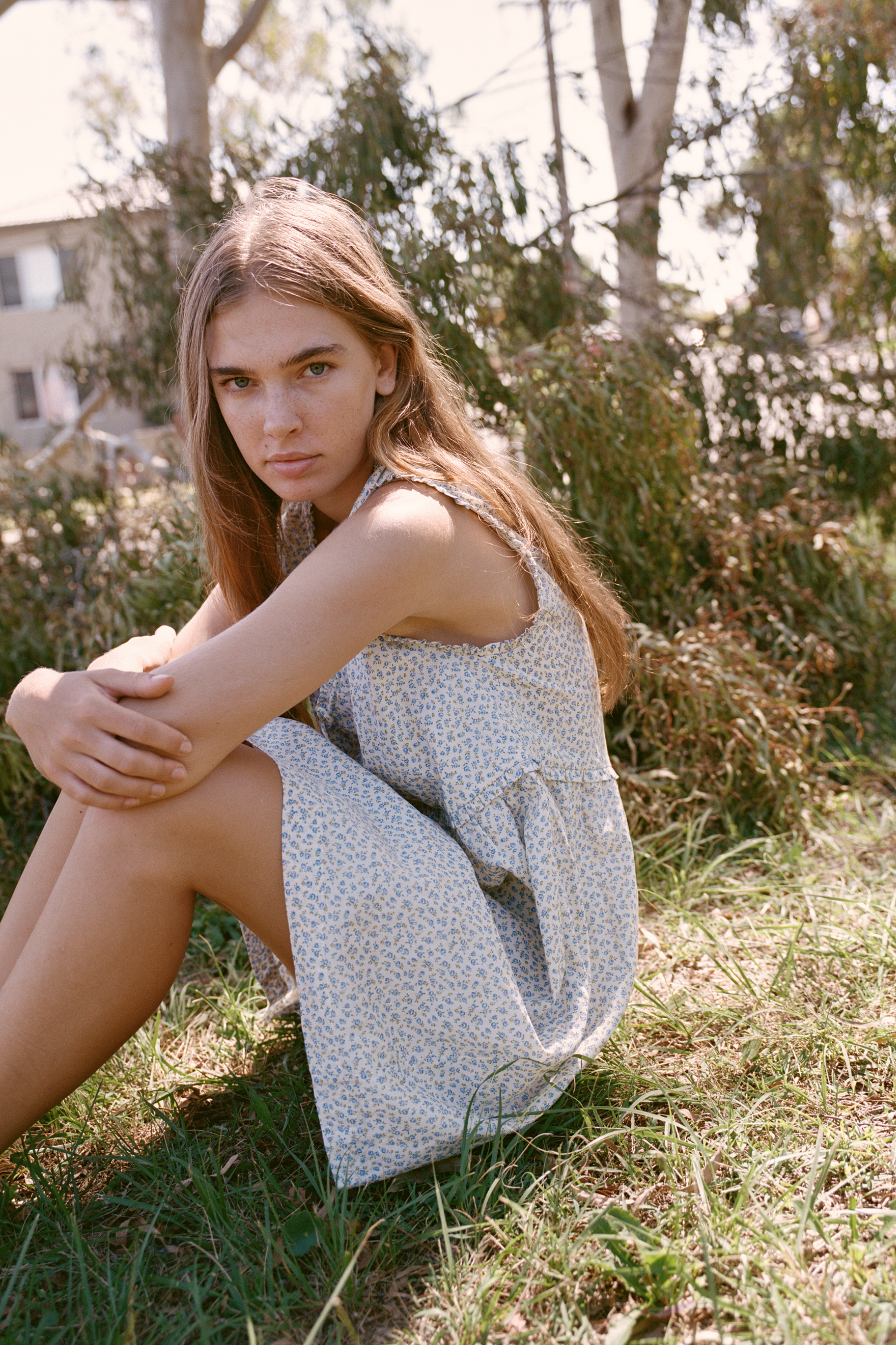 Meadow Mini Dress In Blue Ivy