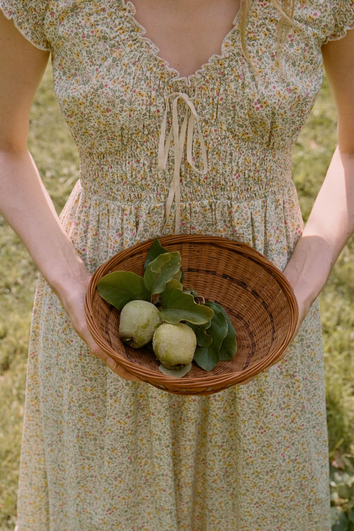 Halle Midi Dress in Apple Florette