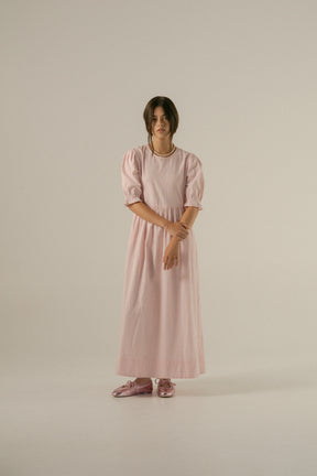 Mimi Midi Dress in Rosewater Stripe