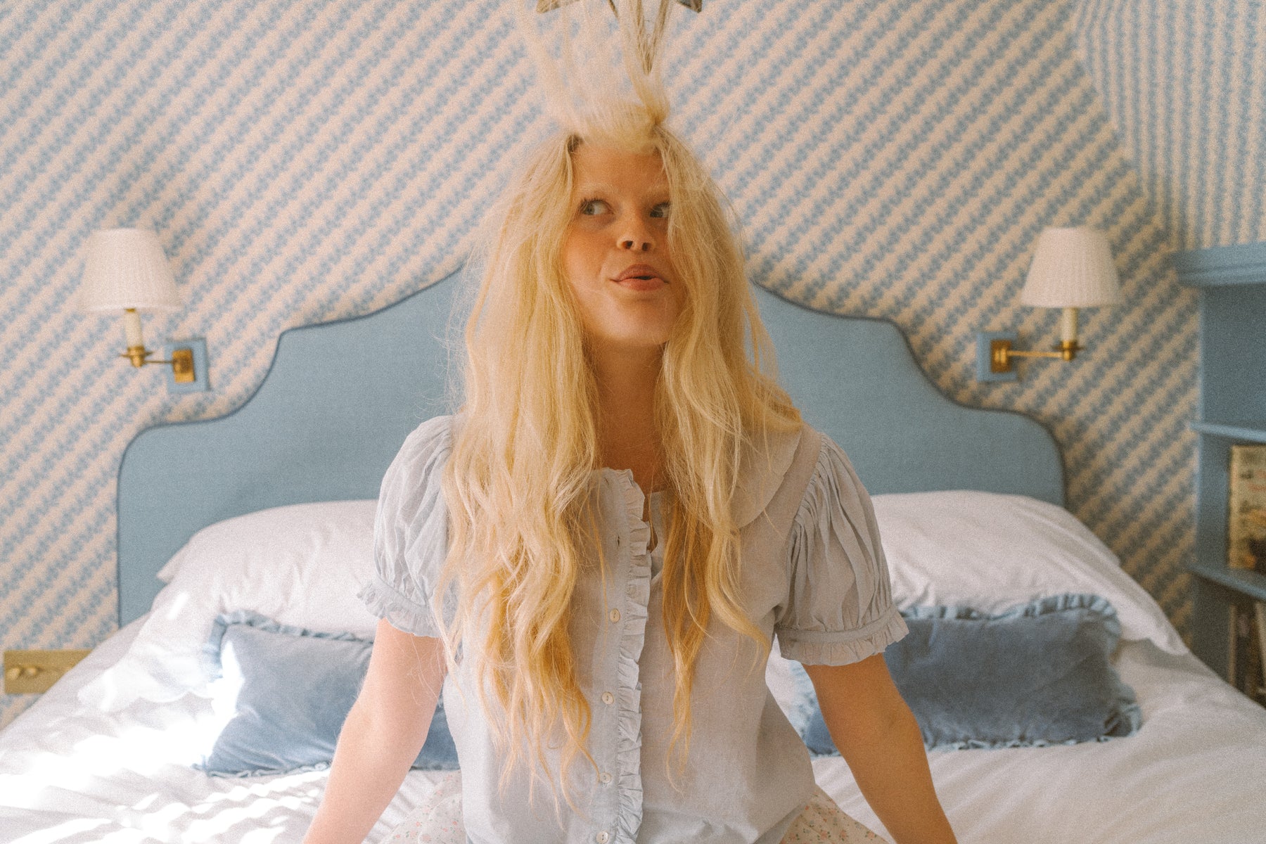 Billie Blouse In Baby blue