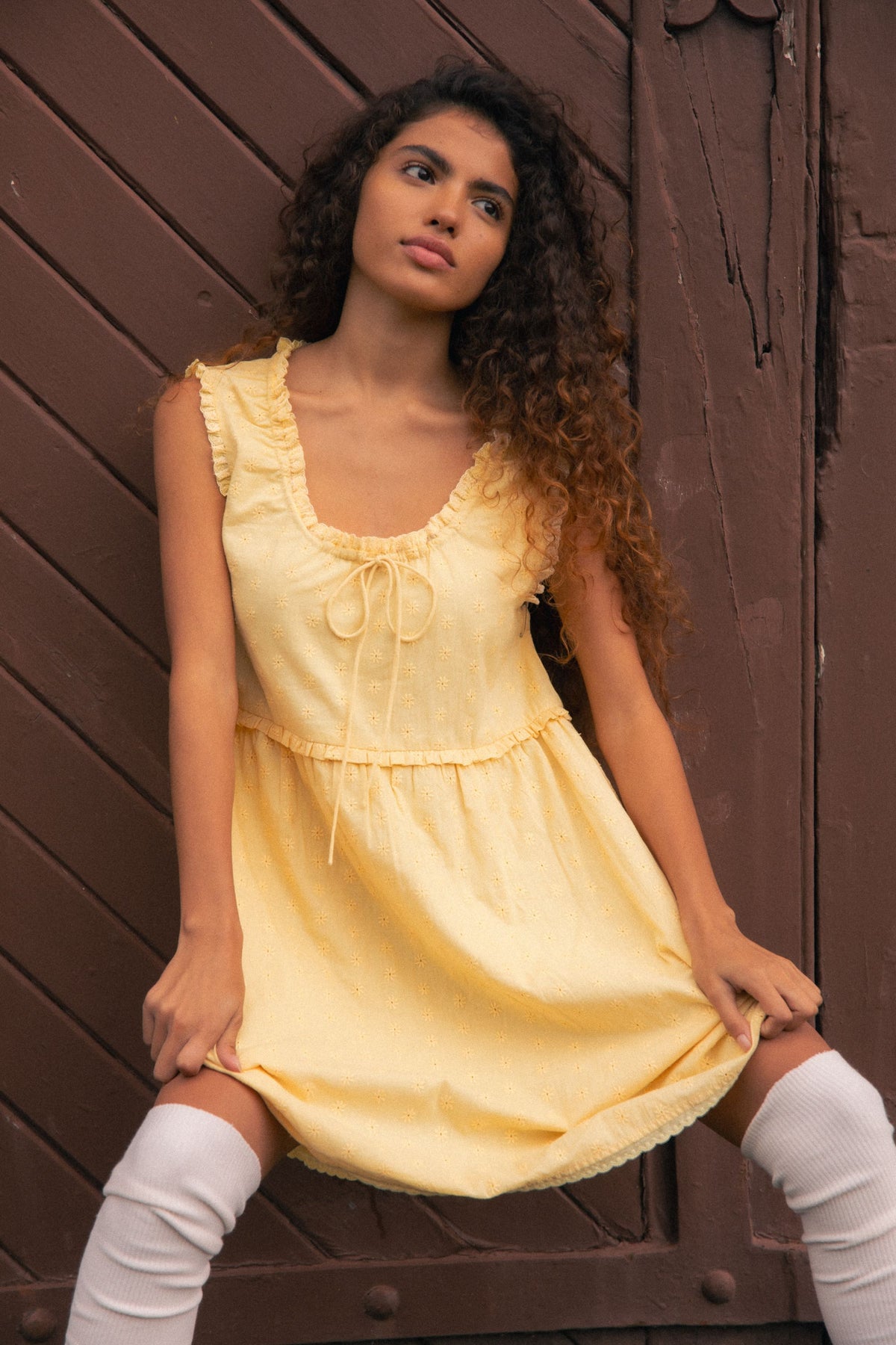 Elodie Mini Dress in Primrose