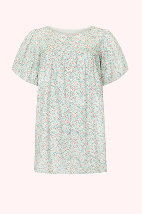 Andi Puff Mini Dress in Cornflower Meadow