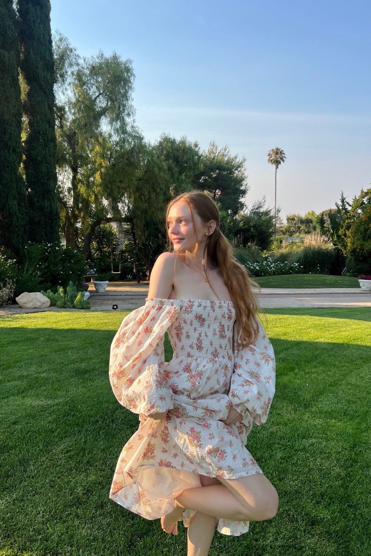 Jane Dress in Della Floral Blush
