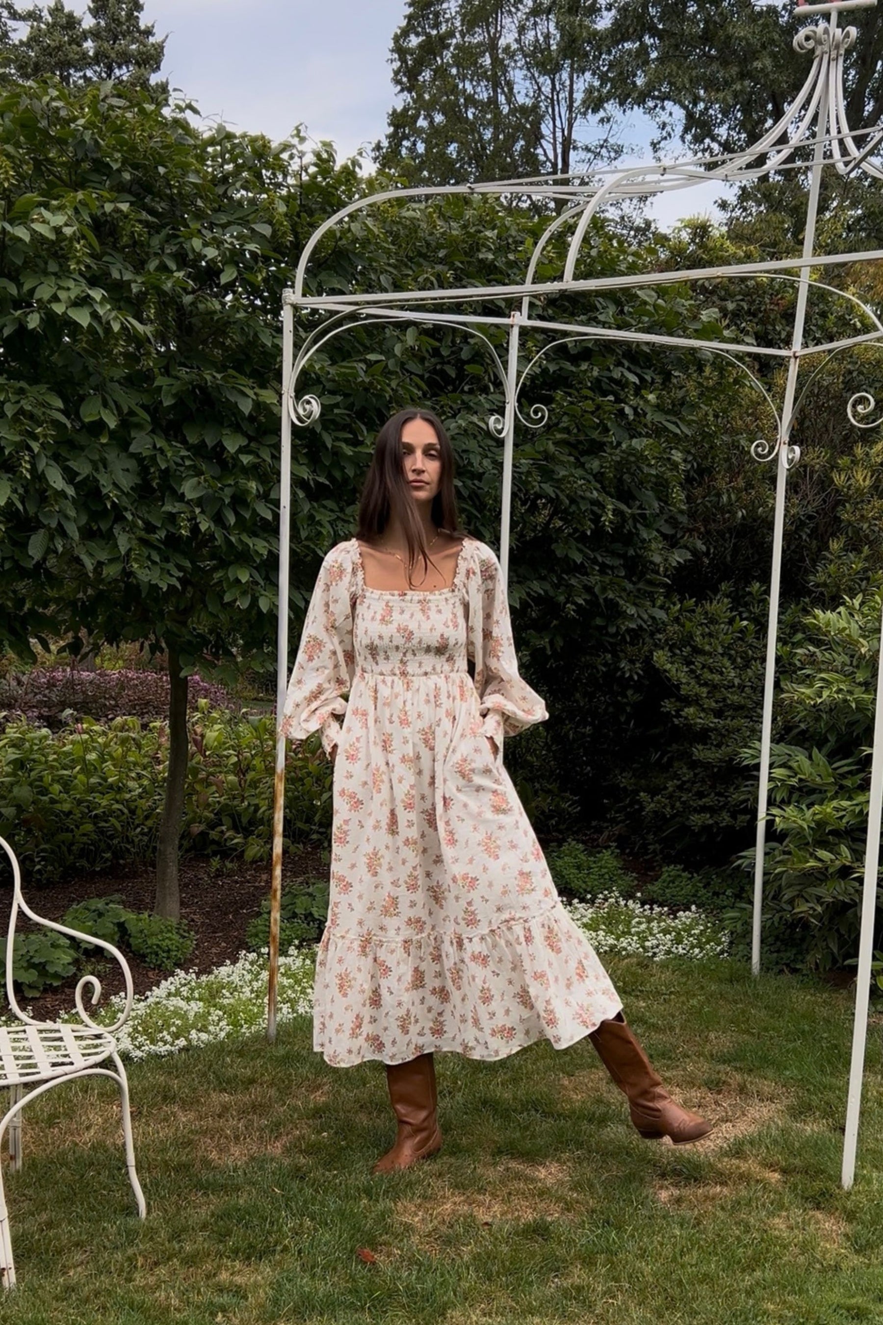 Jane Dress in Della Floral Blush