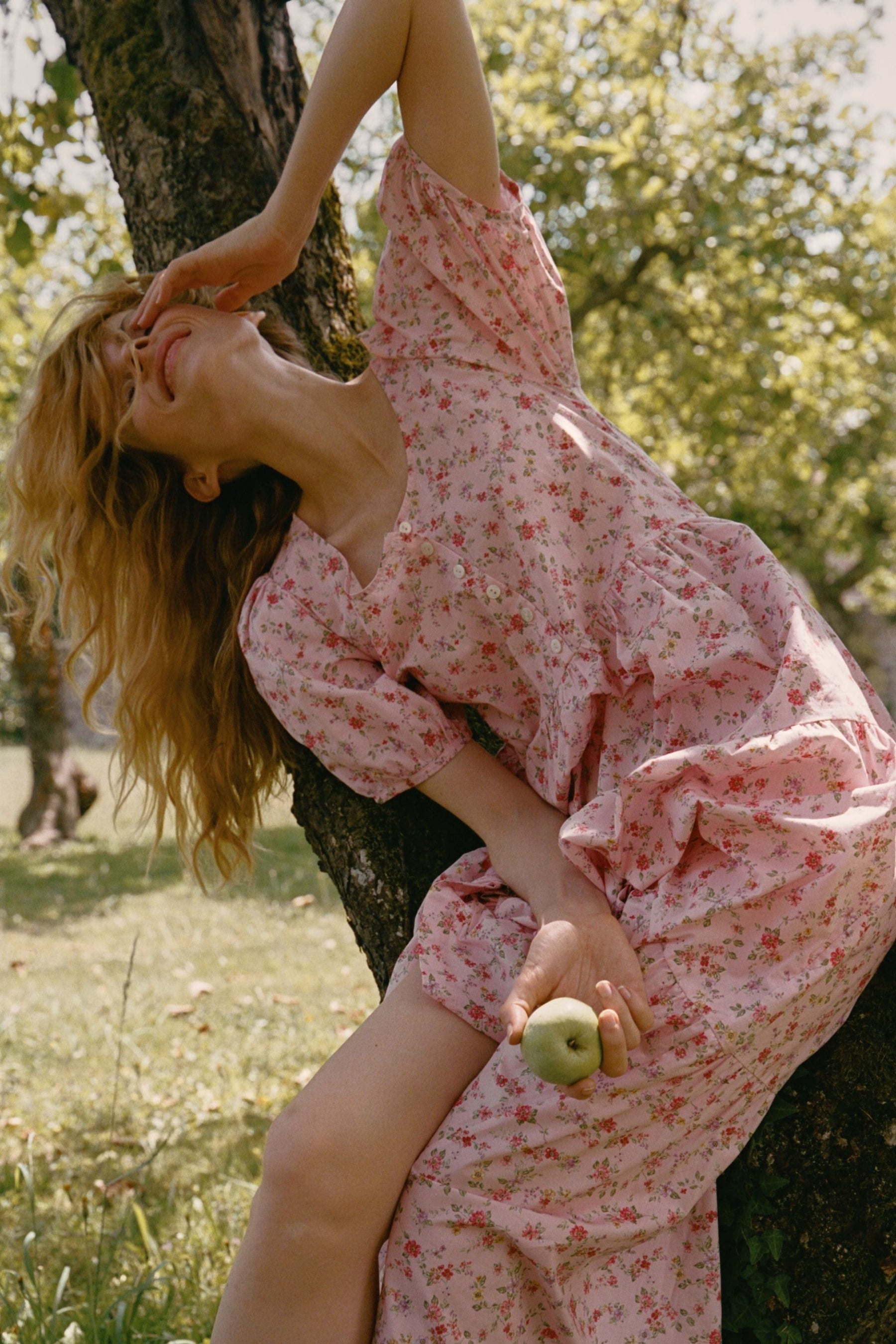 Lola Day Dress in Blossom Pink Floral