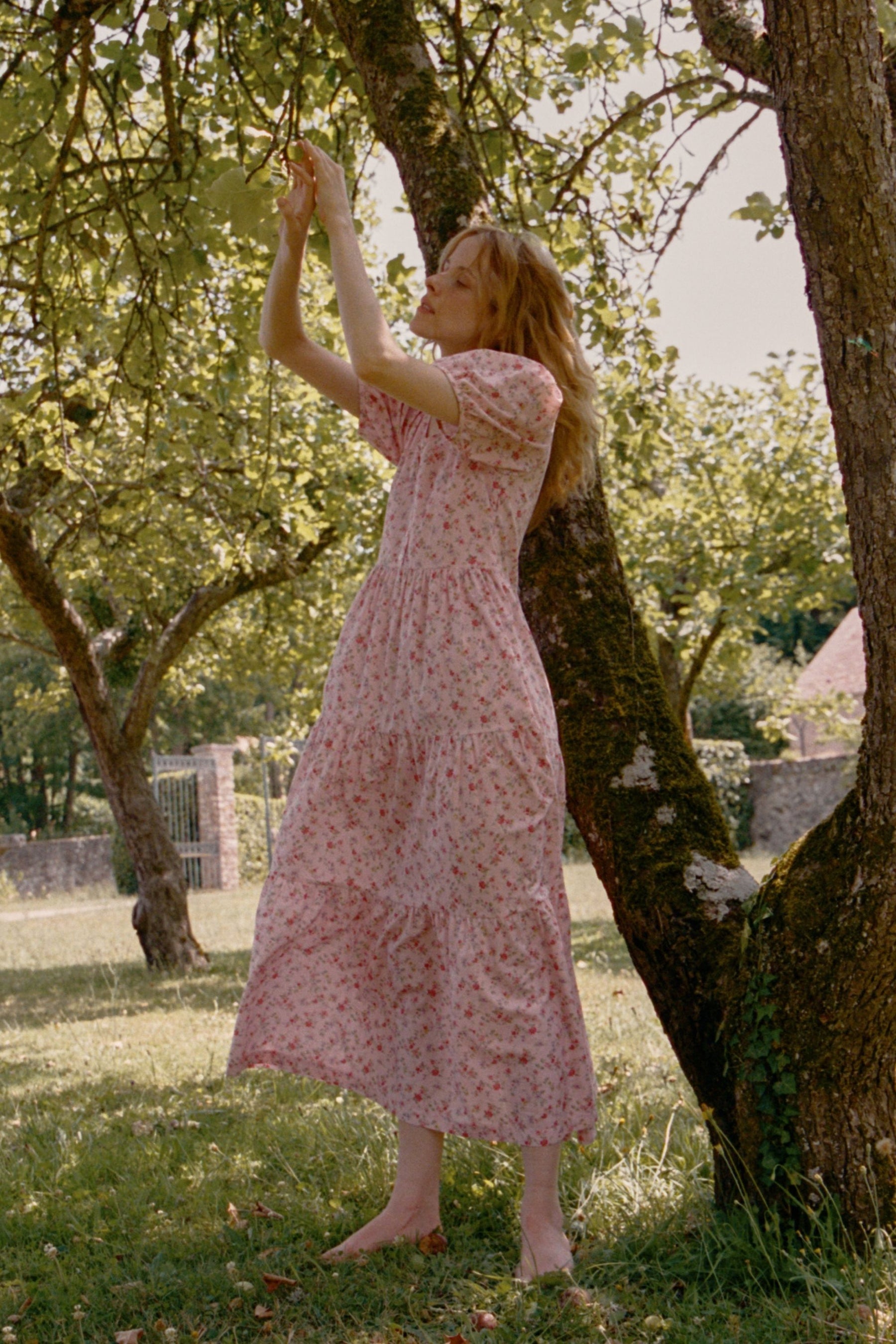 Lola Day Dress in Blossom Pink Floral