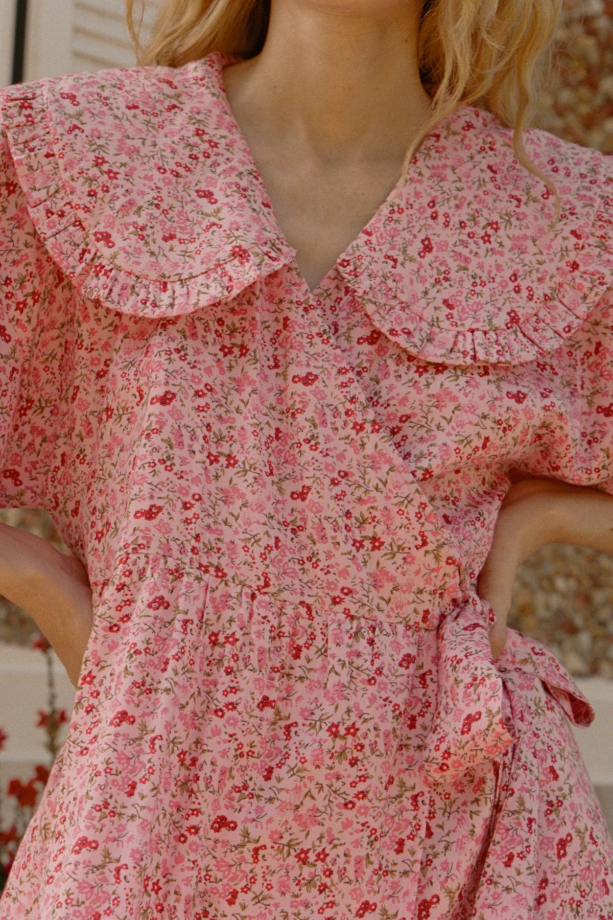 Alina Wrap Dress in Millie Rose