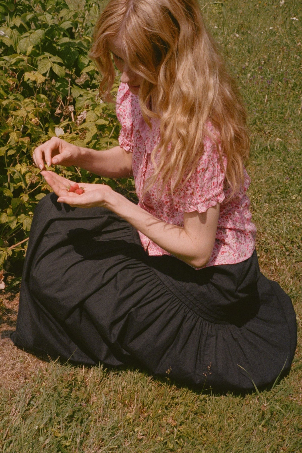 Yuri Skirt in Black Cotton Poplin