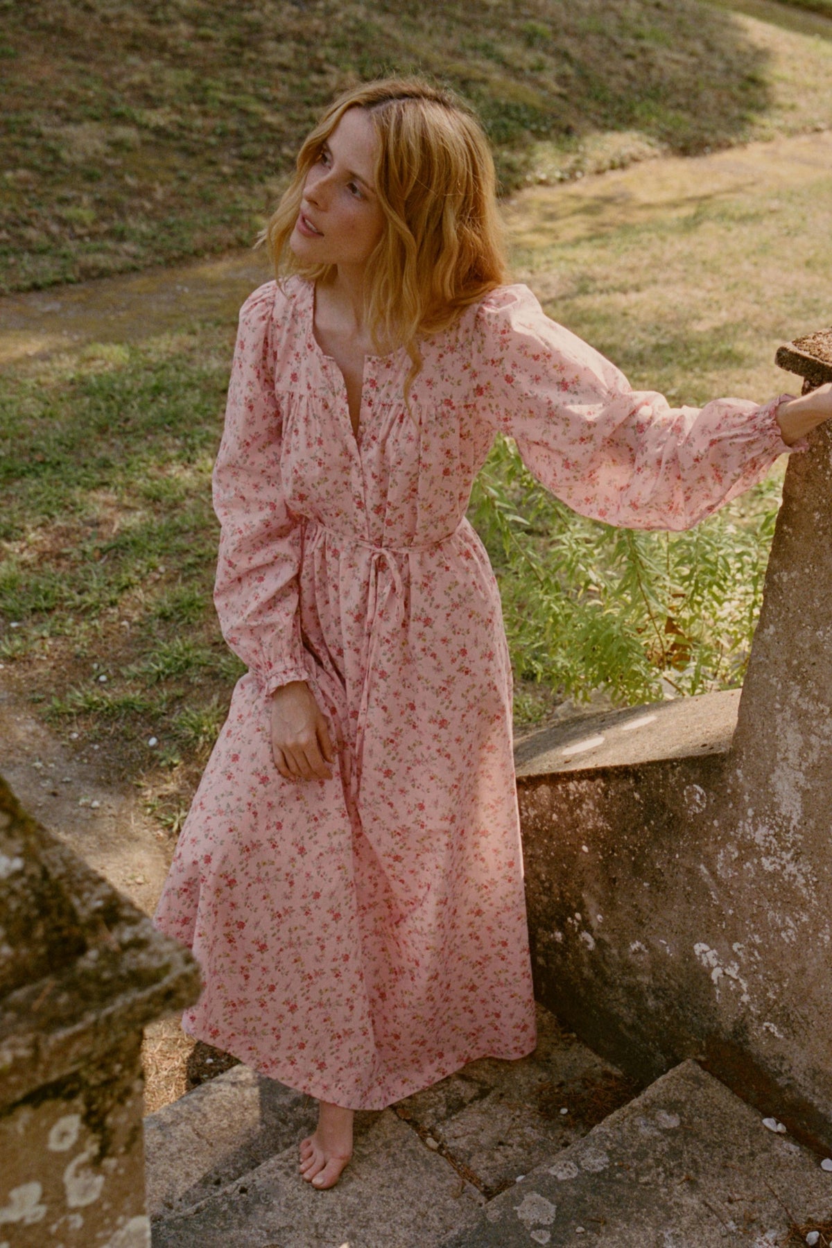 Ava Maxi Dress in Blossom Pink Floral