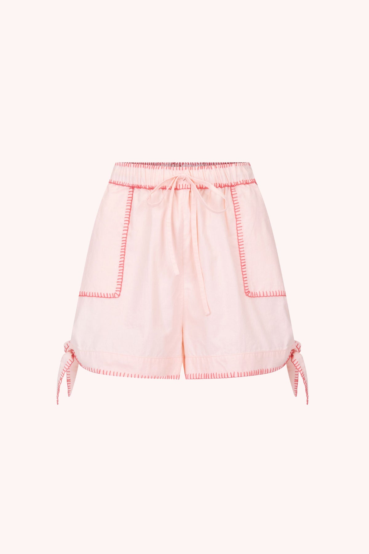 Juni Holiday Short in Powder Pink + Hand Stitching