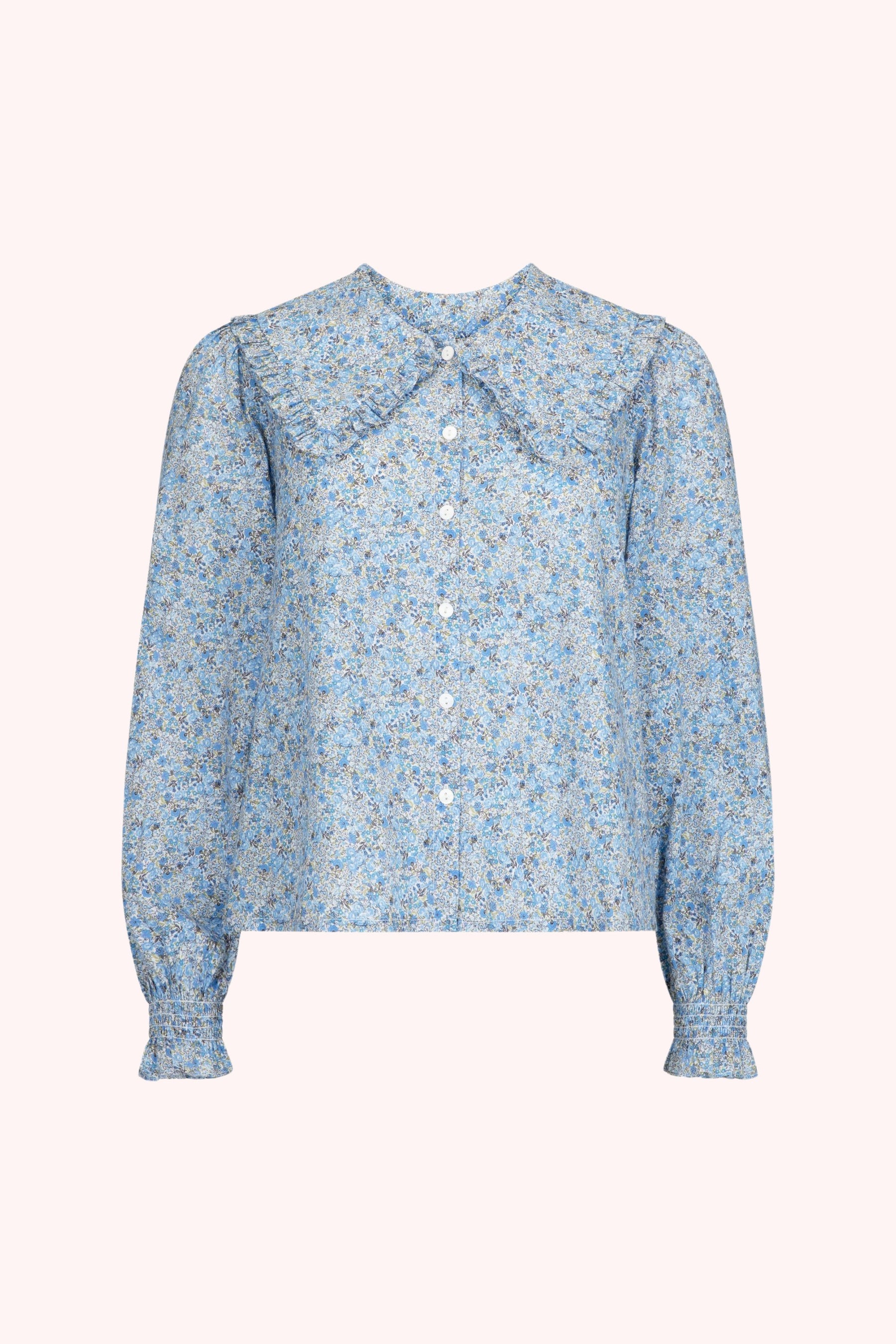 Lucia Blouse in French Blue Ditsy