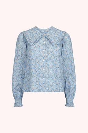 Lucia Blouse in French Blue Ditsy