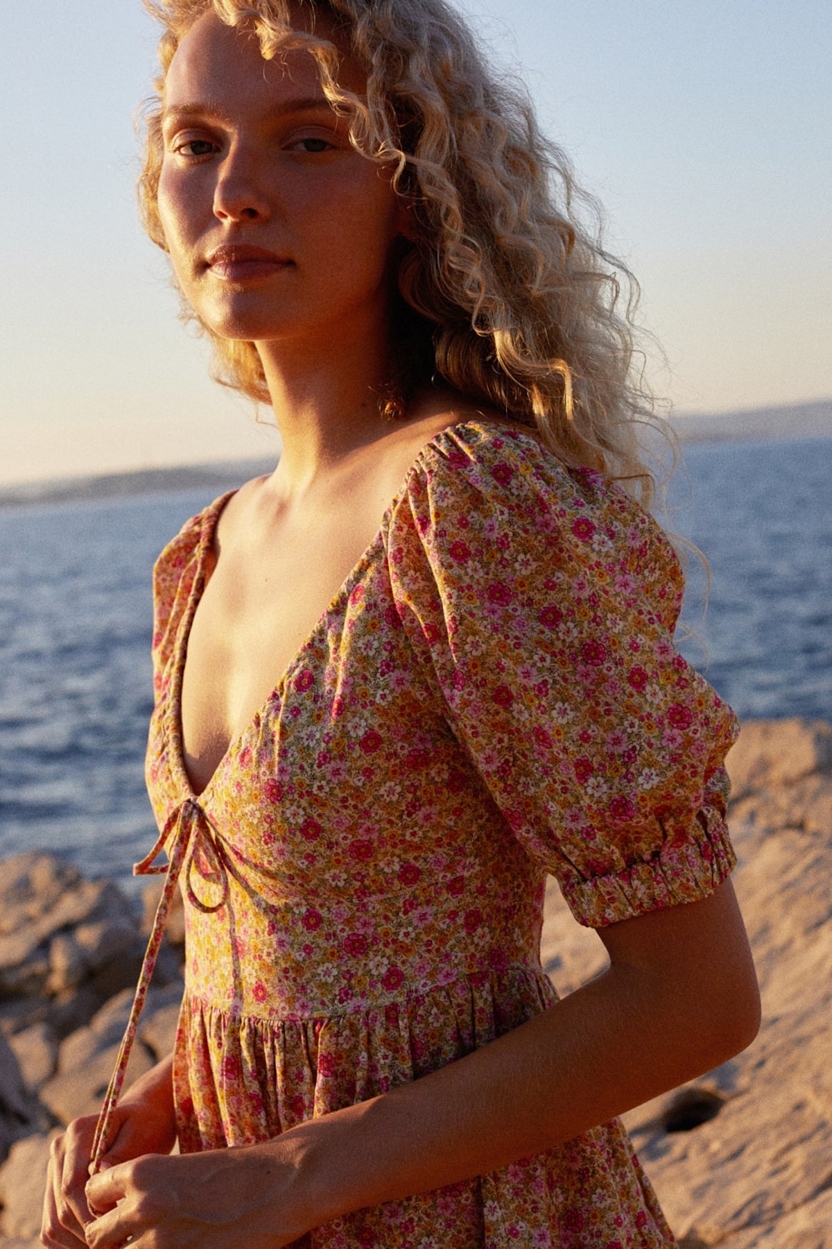 Margot Mini Dress in Summer Rose