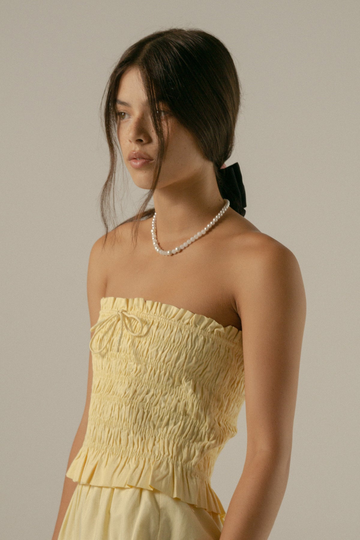 Valli Boob Tube in Buttercup Yellow