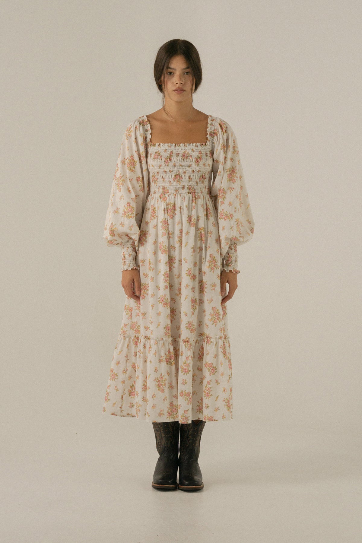 Jane Dress in Della Floral Blush