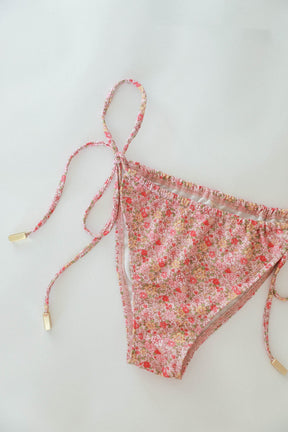String Bikini Bottom in Strawberry