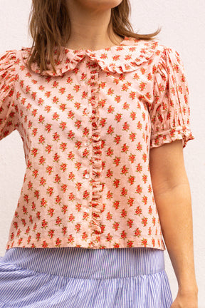 Billie Blouse in Strawberry Thistle