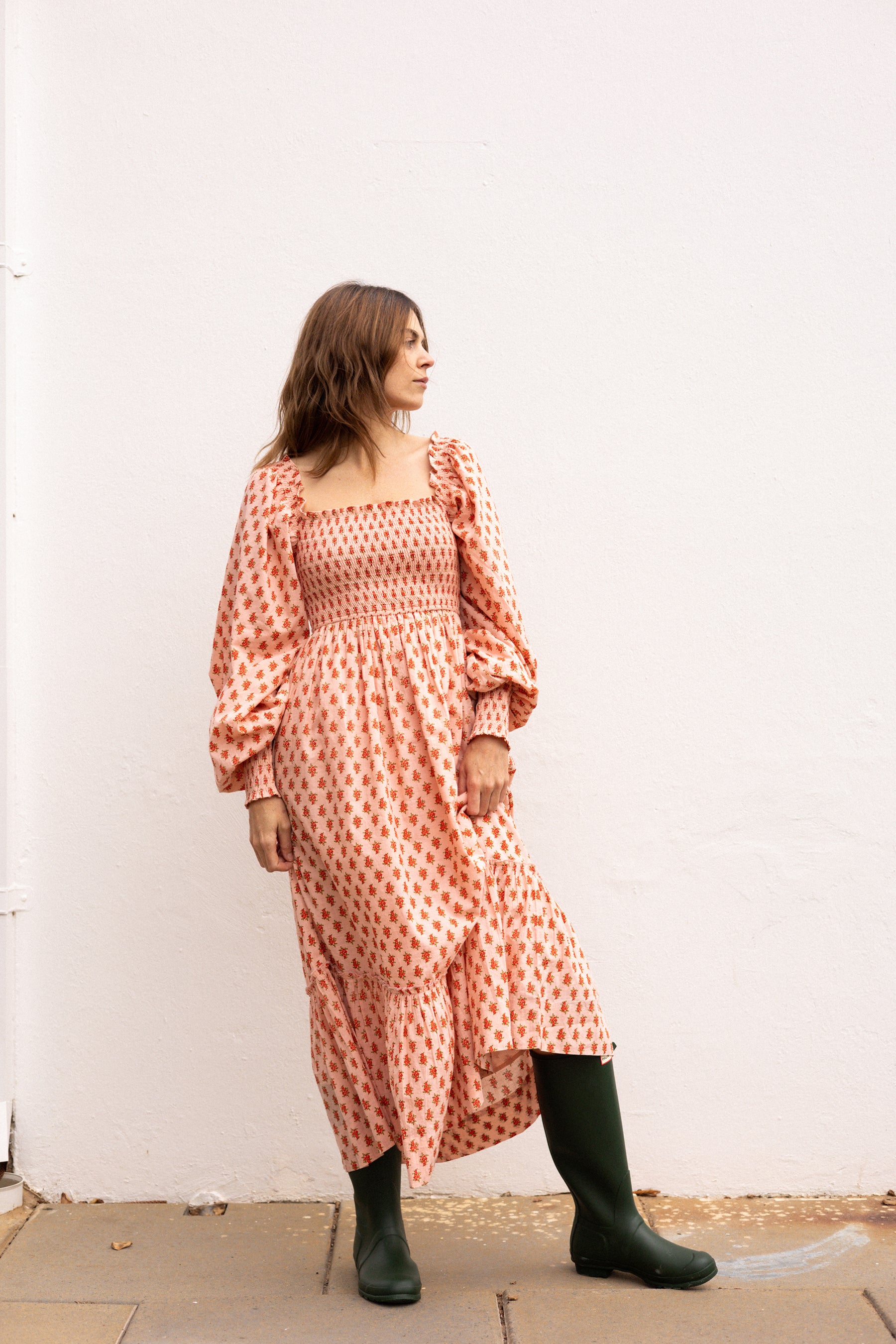 Jane Dress in Strawberry Thistle